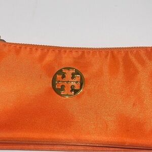 Tory Burch Orange Wallet with Gold Logo